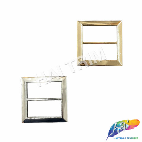 1 1/2" Square Metal Buckle with Bar, BK-002