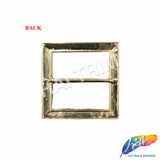1 1/2" Square Metal Buckle with Bar, BK-002