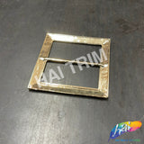 1 1/2" Square Metal Buckle with Bar, BK-002