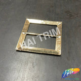 Square Metal Buckle with Bar, BK-002