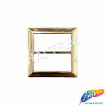 1 1/2" Square Metal Buckle with Bar, BK-002