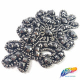 Beaded Crystal Rhinestone Motif Applique, BR-010