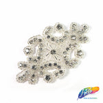 Beaded Crystal Rhinestone Motif Applique, BR-010