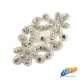 Beaded Crystal Rhinestone Motif Applique, BR-010