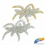 Beaded Spike Rhinestone Motif Applique, BR-016