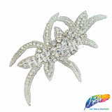 Beaded Spike Rhinestone Motif Applique, BR-016