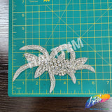 Beaded Spike Rhinestone Motif Applique, BR-016