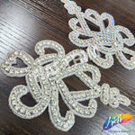 Beaded Rhinestone Motif Applique, BR-020