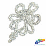 Beaded Rhinestone Motif Applique, BR-020