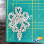 Beaded Rhinestone Motif Applique, BR-020