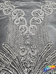 Crystal Beaded Rhinestone Dress Bodice Applique, BRD-02