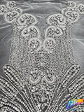 Crystal Beaded Rhinestone Dress Bodice Applique, BRD-02