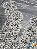 Crystal Beaded Rhinestone Dress Bodice Applique, BRD-02
