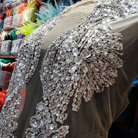 SALE! Crystal Beaded Sequin Rhinestone Dress Bodice Applique, BRD-05 – Hai  Trim & Feathers