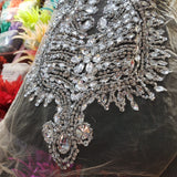 SALE! Crystal Beaded Sequin Rhinestone Dress Bodice Applique, BRD-05