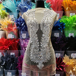 SALE! Crystal Beaded Sequin Rhinestone Dress Bodice Applique, BRD-05