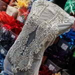SALE! Crystal Beaded Sequin Rhinestone Dress Bodice Applique, BRD-05