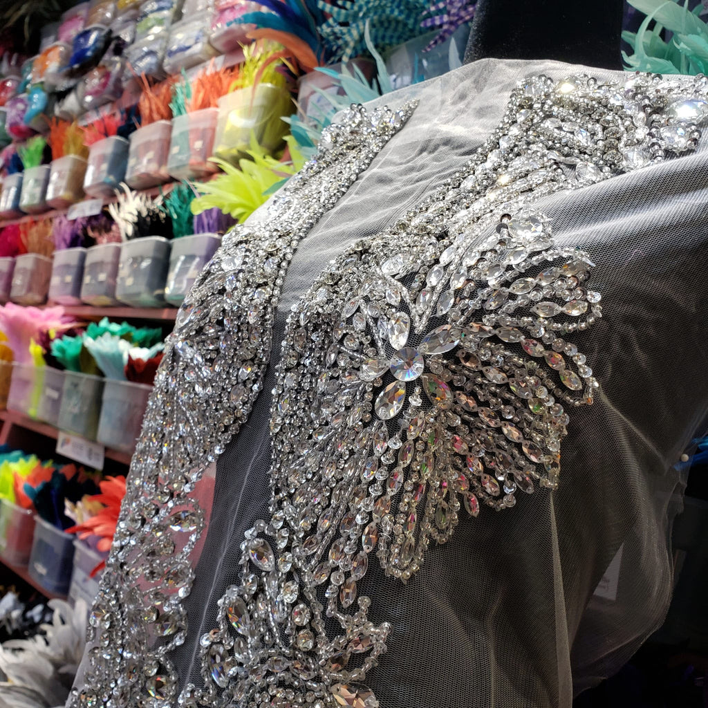 SALE! Crystal Beaded Sequin Rhinestone Dress Bodice Applique, BRD-05 – Hai  Trim & Feathers