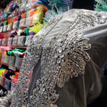 SALE! Crystal Beaded Sequin Rhinestone Dress Bodice Applique, BRD-05