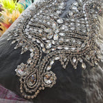 SALE! Crystal Beaded Sequin Rhinestone Dress Bodice Applique, BRD-05