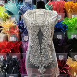 SALE! Crystal Beaded Sequin Rhinestone Dress Bodice Applique, BRD-05