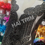 Color Beaded Rhinestone Dress Bodice Applique, BRD-02