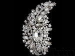 Crystal Paisley Rhinestone Brooch, BRS-005