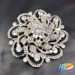 Crystal Flower Rhinestone Brooch, BRS01-050