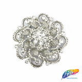 Crystal Flower Rhinestone Brooch, BRS01-050