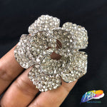 Crystal Flower Rhinestone Brooch, BRS01-051