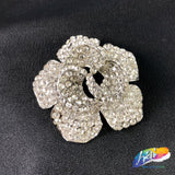 Crystal Flower Rhinestone Brooch, BRS01-051