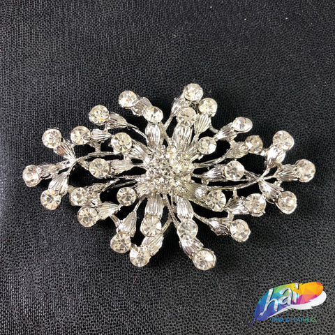 Crystal Branch Vine Rhinestone Brooch, BRS01-052