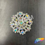 Crystal AB Flower Rhinestone Brooch, BRS01-054