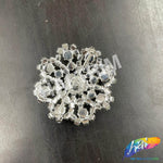 Crystal AB Flower Rhinestone Brooch, BRS01-054