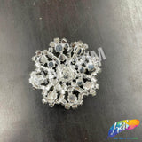 Crystal AB Flower Rhinestone Brooch, BRS01-054