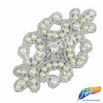 Pearl Beaded Motif Applique, BS-003