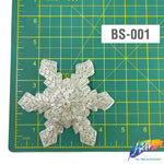 Snowflake Silver Beaded Rhinestone Applique, BS-001, BS-002