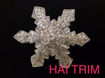 Snowflake Silver Beaded Rhinestone Applique, BS-001, BS-002