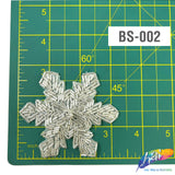 Snowflake Silver Beaded Rhinestone Applique, BS-001, BS-002