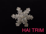 Snowflake Silver Beaded Rhinestone Applique, BS-001, BS-002