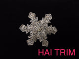 Snowflake Silver Beaded Rhinestone Applique, BS-001, BS-002