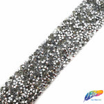 1 1/8" Color Chaton Crystal Rhinestone Iron on Trim, IRT-001