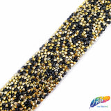 1 1/8" Color Chaton Crystal Rhinestone Iron on Trim, IRT-001