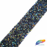 1 1/8" Color AB Chaton Crystal Rhinestone Iron on Trim, IRT-002