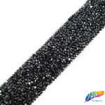 1 1/8" Color Chaton Crystal Rhinestone Iron on Trim, IRT-001