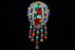 SALE! Oval Rhinestone Brooch with Fringe, BRS01-030