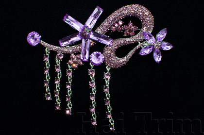 SALE! Crystal Rhinestone Brooch with Fringe, BRS01-045