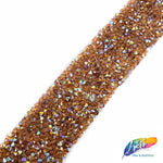 1 1/8" Color AB Chaton Crystal Rhinestone Iron on Trim, IRT-002