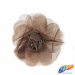 CLOSEOUT! Small 3D Stiff Organza/Chiffon Flower Brooches (3 pieces)