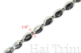1/4" Metal Oval Flatback Bead Chain, CH-024